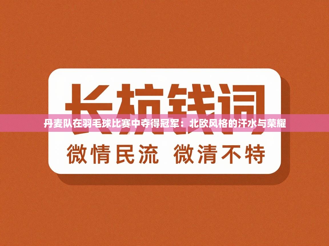 丹麦队在羽毛球比赛中夺得冠军：北欧风格的汗水与荣耀